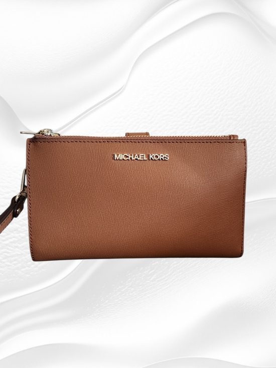 Michael Kors Handbags - Michael Kors Brown Leather Wristlet Wallet In Color "Luggage". NWT